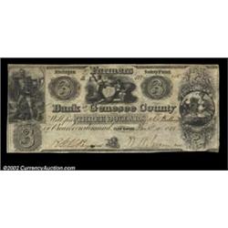 Flint Rapids, MI- Farmers Bank of Genesee County $3 Jan. 10, 1838 G6 Bowen 4A much above average exa