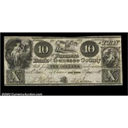 Flint Rapids, MI- Farmers Bank of Genesee County $10 Jan. 1, 1838 G10 Bowen 7A very high grade examp