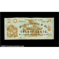 Hillsdale, MI- Mitchell, Waldron & Co. 20ó Dec. 1, 1862An attractive piece of scrip featuring a firi