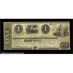 Jackson, MI- Detroit & St. Joseph Rail Road Bank $1 June 9, 1840 G4 Bowen 3A very nice example of th
