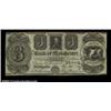 Image 1 : Manchester, MI- The Bank of Manchester $3 Nov. 20, 1837 G4 Bowen 2Not rare, but high grade and uncan