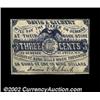 Image 1 : Utica, NY- Davis & Gilbert 3ó Harris 155A neat little 3ó note with a nice 3ó silver coin vignette at