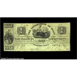 Houston, TX - Government of Texas $1 Feb. 26, 1839 Cr. H14 Medlar 54An attractive mid-grade Houston.