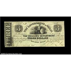 Houston, TX - Government of Texas $3 Feb. 26, 1839 Cr. H15 Medlar 56These were the first engraved no