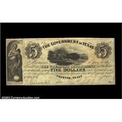 Houston, TX - Government of Texas $5 Jan. 5, 1839 Cr. H16 Medlar 59Problem-free and attractive. Very