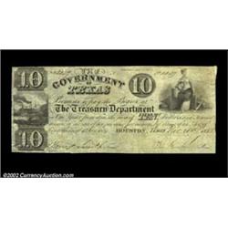 Houston, TX - Government of Texas $10 Nov. 15, 1838 Cr. H17a Medlar 61This variety is slightly scarc