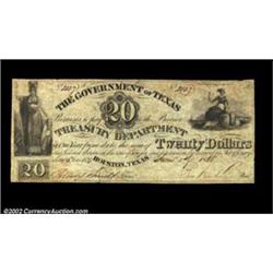 Houston, TX - Government of Texas $20 June 1, 1838 Cr. H20 Medlar 65An eagle appears on the shield a