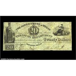 Houston, TX - Government of Texas $20 Dec. 26, 1838 Cr. H19 Medlar 66This scarce variety matches Cri
