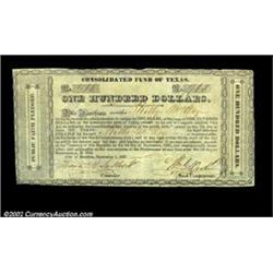 Houston, TX - Consolidated Fund of Texas $100 Sept. 1, 1837 Cr. CF1 Medlar 69This series of notes we