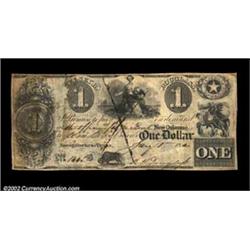 Nacogdoches, TX - Kelsey H. Douglass $1 Jan. 1, 1840 Medlar 1Very Fine, with a pen cancellation in t