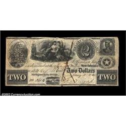 Nacogdoches, TX - Kelsey H. Douglass $2 Jan. 1, 1840 Medlar 2Pen cancelled Very Fine, with a small s