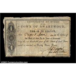 Swartwout, TX - Town of Swartwout UNLA very rare stock certificate that represented one hundredth pa