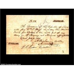Velasco, TX - Republic of Texas Treasury Warrant $425.10 June 5, 1836 Cr. V1a Medlar 2A very rare ea