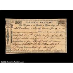 Washington, TX - Republic of Texas Treasury Warrant $27.08 Jan. 19, 1843 Cr. W3 Medlar 2A nice Treas
