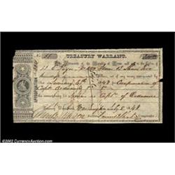 Washington, TX - Republic of Texas Treasury Warrant $200.00 July 8, 1843 Medlar 3A scarce variety wi