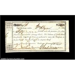 Washington, TX - Republic of Texas Treasury Warrant $50.00 Jan. 20, 1843 Cr. W2 Medlar 5A scarce iss