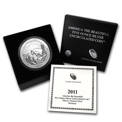 2011-P 5 oz Silver ATB Glacier (w/box & CoA)