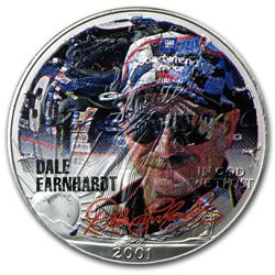 1 oz Dale Earnhardt Silver American Eagle (Colorized)