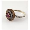 Image 2 : Natural Stone Statement Victorian Design Ring