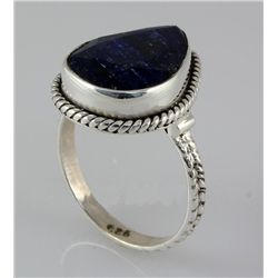 SAPPHIRE CORRUNDUM 26.54CTW SILVER RING