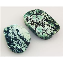 Natural Turquoise 147.64ctw Loose Gemstone 2pc Big Size