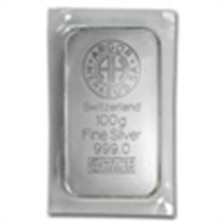 100 gram Argor-Heraeus Silver Bar (Pressed, Switzerland