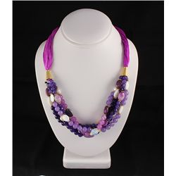 Various Semi Precious Gemstone Handmade Crafts Necklace