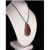 Image 1 : Organic Natural Brown Agate Big Slice Pendant