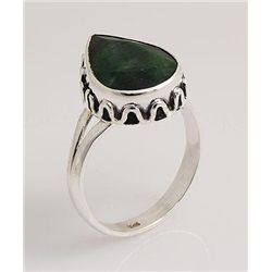 EMERALD BERYL 25.90CTW ANTIQUE LOOKS SILVER RING