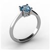 Image 1 : Aqua Marine 0.45ctwRing14kt White Golld