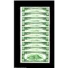 Image 2 : Fr. 2011-B $10 1950A Federal Reserve Notes. Choice-Gem Crisp Uncirculated.A run of ten consecutive p