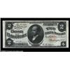 Image 1 : Fr. 245 $2 1891 Silver Certificate CGA Crisp Uncirculated 62. The original embossing can be seen thr
