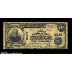 Jackson Center, OH - $10 1902 Plain Back Fr. 626 The First NB Ch. # 8536A tough note from the sole b