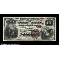 Marion, OH - $10 1882 Brown Back Fr. 490 The City NB Ch. # (M)5650A rare bank, with only four exampl