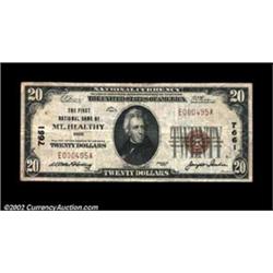 Mount Healthy, OH - $20 1929 Ty. 1 The First NB Ch. # 7661A scarce note from this Cincinnati suburb,