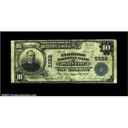 Plain City, OH - $10 1902 Plain Back Fr. 633 The Farmers NB Ch. # 5522A fairly common bank in small,