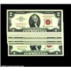 Image 1 : Fr. 1513* $2 1963 Legal Tenders. Gem Crisp Uncirculated.Nine consecutive well centered gems. 9 notes