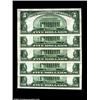 Image 2 : Fr. 1528 $5 1928C Legal Tender Notes. Five Consecutive. Gem Crisp Uncirculated.A nice, crackling fre