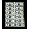 Image 1 : Fr. 1604 $1 1928D Silver Certificates. Uncut Sheet of 12. Gem Crisp Uncirculated.A fully margined un