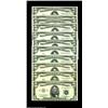 Image 1 : Fr. 1655 $5 1953 Silver Certificates (8) Gem Crisp Uncirculated.Fr. 1656 1953A Silver Certificates (