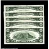 Image 2 : Fr. 1704 $10 1934C Silver Certificates. Choice-Gem Crisp Uncirculated.A nice run of five crackling f