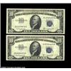 Image 1 : Fr. 1708 $10 1953B Silver Certificates. Gem Crisp Uncirculated.A consecutive pair, both of which are