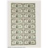 Image 1 : Fr. 1935-A* $2 1976 Federal Reserve Notes. Uncut Sheet of 16. Choice Crisp Uncirculated. Important n