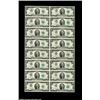 Image 1 : Fr. 1935-J* 1976 $2 Federal Reserve Notes. Uncut Sheet of 16. Gem Crisp Uncirculated.A very rare sta