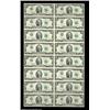 Image 1 : Fr. 1935-K* $2 1976 Federal Reserve Notes. Uncut Sheet of 16. Gem Crisp Uncirculated.An attractive u