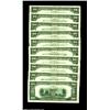 Image 2 : Fr. 2054-F $20 1934 Federal Reserve Notes. Gem Crisp Uncirculated.A run of 10 perfectly centered and