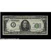 Image 1 : Fr. 2202-J $500 1934A Federal Reserve Note. About Uncirculated.Choice New but for one center fold. T