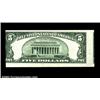 Image 2 : Fr. 1961-G $5 1950 Federal Reserve Note. Gem Crisp Uncirculated. The reverse printing is skewed, sho