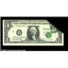 Image 1 : Fr. 1921-B $1 1995 Federal Reserve Note. Choice Crisp Uncirculated.A very sharp printed foldover tha