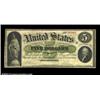 Image 1 : Fr. 2 $5 1861 Demand Note Very Fine. A solid and good-looking Demand Note, problem-free save for a s
